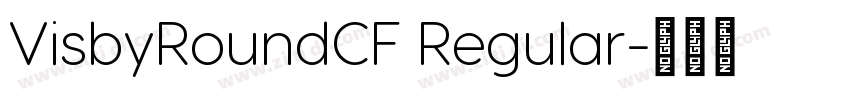 VisbyRoundCF Regular字体转换